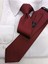 Bordo Kum Desenli Slim Kravat 1