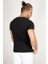 Siyah Erkek/Unisex Slim Fit Dar Kesim Bisiklet Yaka Pamuklu Likralı Basic Tişört 1801131 6