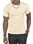 Krem Erkek/Unisex Slim Fit Dar Kesim Bisiklet Yaka Pamuklu Likralı Basic Tişört 1801131 2