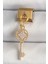 316L Çelik Gold Renk Sallantı Zirkon Taşlı Anahtar Model Nomination Charm - Modern Çözüm - Minimal T 1