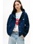Kadın Kapüşonlu Cepli Cropped Ceket - Lacivert 1