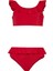 Kız Çocuk Kırmızı Volanlı Bikini Takımı 25SG006ST 1