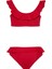 Kız Çocuk Kırmızı Volanlı Bikini Takımı 25SG006ST 2