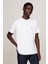 Erkek Regular Fit Esnek Teknik Kumaş T-Shirt - Beyaz 1