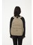 Sanmorris Unisex Suya Dayanıklı Büyük Boy Krinkıl Kumaş Çok Gözlü Bej Laptop Okul ve Seyahat Sırt Çantası 2