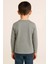 Unisex Çocuk Bisiklet Yaka Uzun Kollu Okul Badi M00748 Gri 2