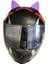 Kask Süsü -3 Lü Set Kedi Kulağı,kask Boynuzu ve Rüzgar Tutmaz Kedi Kulağı Sağ Sol Takım Mor 2