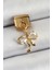 316L Çelik Sallantılı Zirkon Taşlı Fiyonk Model Gold Renk Nomination Charm - Şık Tasarım 1