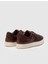 Lazerli Sneaker Günlük Erkek Ayakkabı Taba Deri 3
