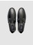 %100 Hakiki Deri Siyah Erkek Loafer 9