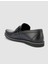%100 Hakiki Deri Siyah Erkek Loafer 10