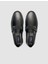 %100 Hakiki Deri Siyah Erkek Loafer 4