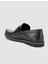 %100 Hakiki Deri Siyah Erkek Loafer 5