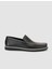 %100 Hakiki Deri Siyah Erkek Loafer 1