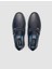%100 Hakiki Deri Lacivert Erkek Loafer 4