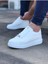 J028 Bağcıklı Ortopedik Taban Erkek Sneaker Günlük Ayakkabı Bt Beyaz 1