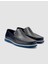 %100 Hakiki Deri Lacivert Erkek Loafer 2
