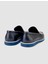 %100 Hakiki Deri Lacivert Erkek Loafer 3