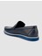 %100 Hakiki Deri Lacivert Erkek Loafer 5