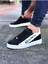 J027 Bağcıklı No Limits Yazılı Ortopedik Taban Erkek Sneaker Günlük Ayakkabı Bt Siyah/beyaz 1
