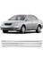 Toyota Corolla Uyumlu 2002-2007 Krom Cam Çıtası 4 Parça Paslanmaz Çelik 2