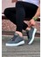 J505 Bağcıklı Ortopedik Taban Erkek Sneaker Günlük Ayakkabı Bt Gri 2