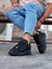 J501 Bağcıklı Ortopedik Taban Erkek Sneaker Günlük Ayakkabı St Siyah 2