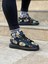 J501 Bağcıklı Kurukafa Baskılı Ortopedik Taban Erkek Sneaker Günlük Ayakkabı St Siyah 3