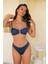 Olympos Petrol Mavisi Straplez Çıkarılabilir Pedli Bikini Üst 2