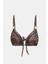 Capetown Leopar Desenli Dolgusuz Çıkarılabilir Kup Üçgen Bikini Üst 3