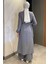 Kendinden Desenli Bel Bağlama Detaylı Tesettür Tunik Pantolon Ikili Takım P-00017823 4