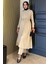 Kendinden Desenli Bel Bağlama Detaylı Tesettür Tunik Pantolon Ikili Takım P-00017823 2