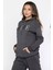 Kadın Kapüşonlu Nakışlı Şardonlu Üç Iplik Sweatshirt P-00012715 2