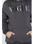 Kadın Kapüşonlu Nakışlı Şardonlu Üç Iplik Sweatshirt P-00012715 4