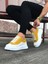 J507 Bağcıklı Ortopedik Taban Erkek Sneaker Günlük Ayakkabı Bt Sarı/beyaz 2