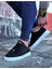 J505 Bağcıklı Ortopedik Taban Erkek Sneaker Günlük Ayakkabı Bt Siyah 2