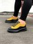 J507 Bağcıklı Ortopedik Taban Erkek Sneaker Günlük Ayakkabı St Sarı/siyah 1