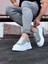 J507 Bağcıklı Ortopedik Taban Erkek Sneaker Günlük Ayakkabı Bt Gri/beyaz 2