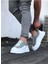 J507 Bağcıklı Ortopedik Taban Erkek Sneaker Günlük Ayakkabı Bt Gri/beyaz 3