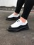 J507 Bağcıklı Ortopedik Taban Erkek Sneaker Günlük Ayakkabı St Beyaz/siyah 1