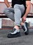 J507 Bağcıklı Ortopedik Taban Erkek Sneaker Günlük Ayakkabı St Gri/siyah 2