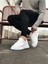 J507 Bağcıklı Ortopedik Taban Erkek Sneaker Günlük Ayakkabı Bt Beyaz 2