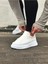 J507 Bağcıklı Ortopedik Taban Erkek Sneaker Günlük Ayakkabı Bt Beyaz 3