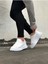 J507 Bağcıklı Ortopedik Taban Erkek Sneaker Günlük Ayakkabı Bt Beyaz 4