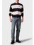 Çizgili Relaxed Fit Bisiklet Yaka Kazak LV04RC304GCHW Erkek Kazak LV04RC304G Chw 2