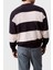 Çizgili Relaxed Fit Bisiklet Yaka Kazak LV04RC304GCHW Erkek Kazak LV04RC304G Chw 3