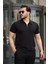 Erkek Yakalı Fermuarlı T-Shirt Pantolon Ikili Rahat Takım 3