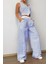 Kadın Çizgili Poplin Dokuma Ikili Takım – Düğmeli Crop Yelek & Bol Paça Pantolon Yazlık Rahat Model 1