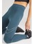 Sportswear Premium Essential Women's High-Waisted Shine Leggings Kadın Yüksek Bel Tayt Petrol Yeşili 3