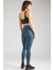 Sportswear Premium Essential Women's High-Waisted Shine Leggings Kadın Yüksek Bel Tayt Petrol Yeşili 4